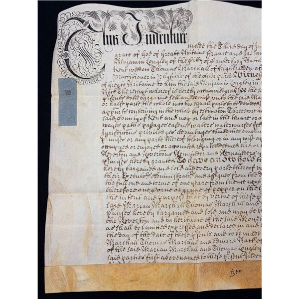Antique Document From The Year 1713