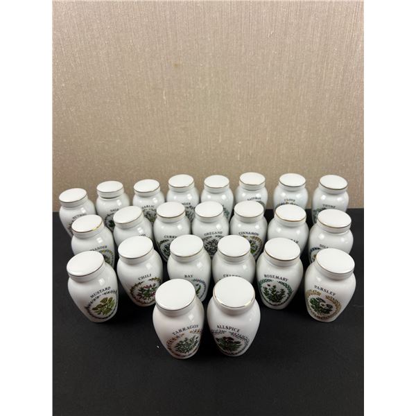 Franklin Mint Porcelain Spice Jars