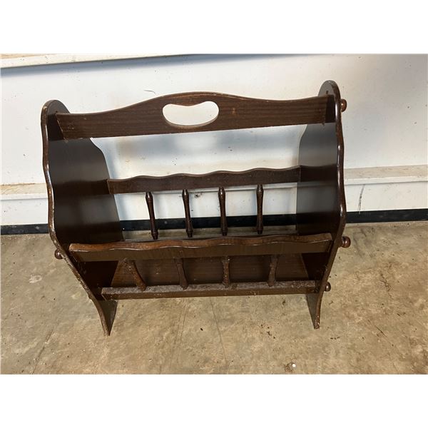Wooden Magazine Rack