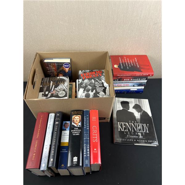 Box of Political Themed Books and Novels