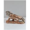 Image 2 : Mid-20th Century Carved Banded Onyx Lion Sculpture
