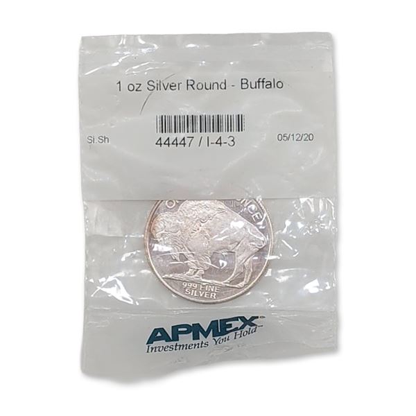 APMEX 1 oz .999 Silver Buffalo Round