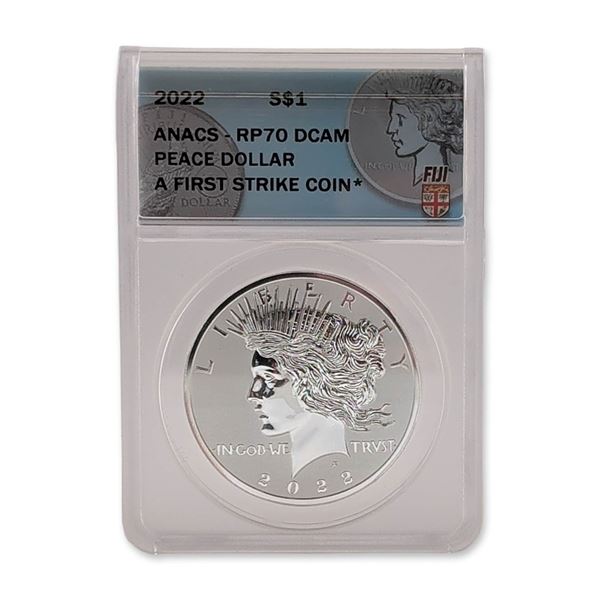 2022 Fiji Silver RP70 Peace Dollar