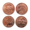 Image 1 : 4pc American Wildlife US Copper Bullion Rounds