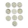 Image 1 : 10pc Pre-1964 U.S. 90% Silver Washington Quarters