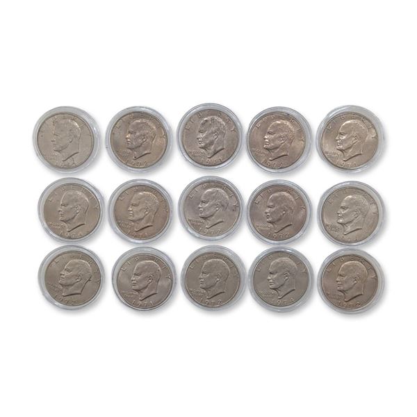 15pc US Eisenhower Dollar Coins