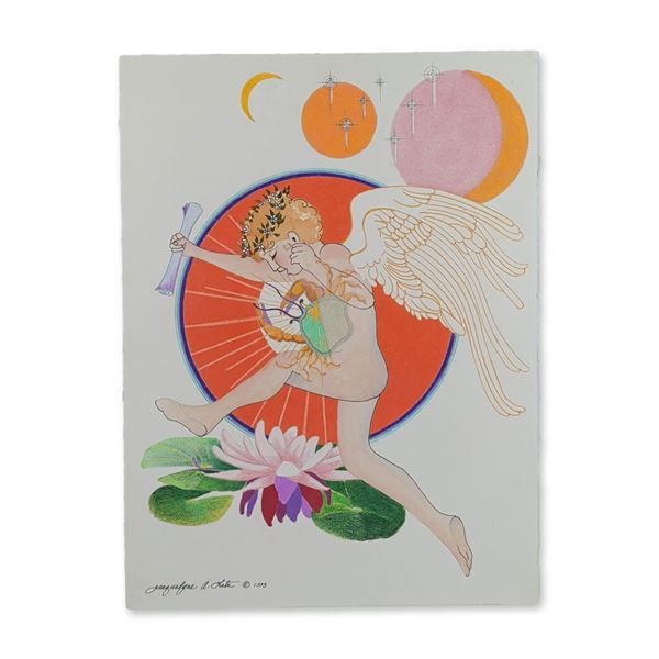 Jacquelyne A. Lotz (American, b. 1935) Original Mixed Media on Paper, Signed