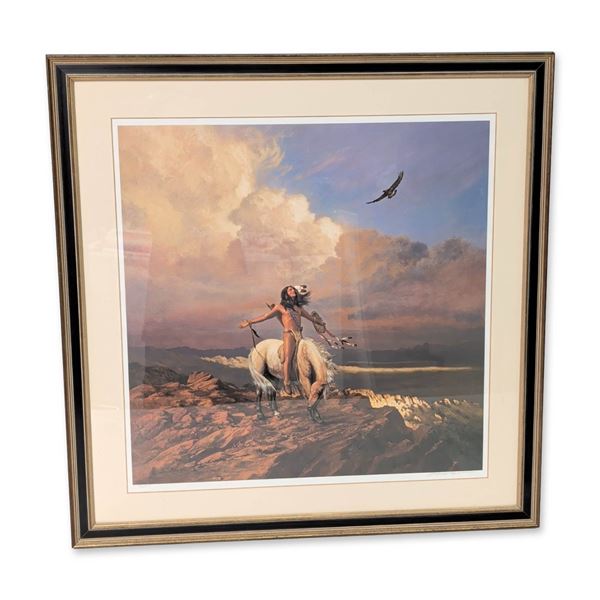 Hermon Adams (American, b. 1945) Lithograph on Paper, Spirit of the Skies, Signed & Numbered