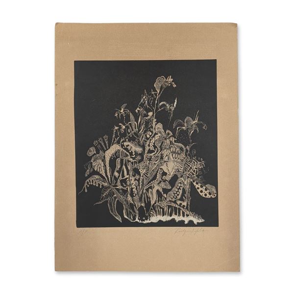 Roslyn Kaplan, Wood Carving Ink Print on Paper
