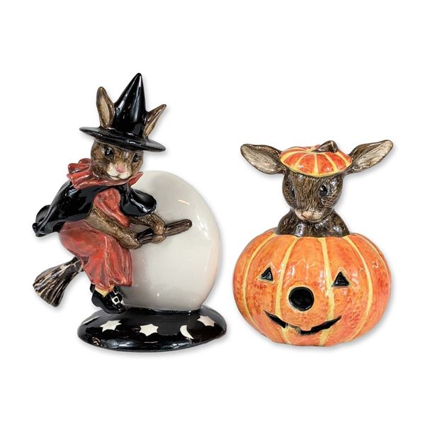 Pair of Royal Doulton Bunnykins Halloween Figurines
