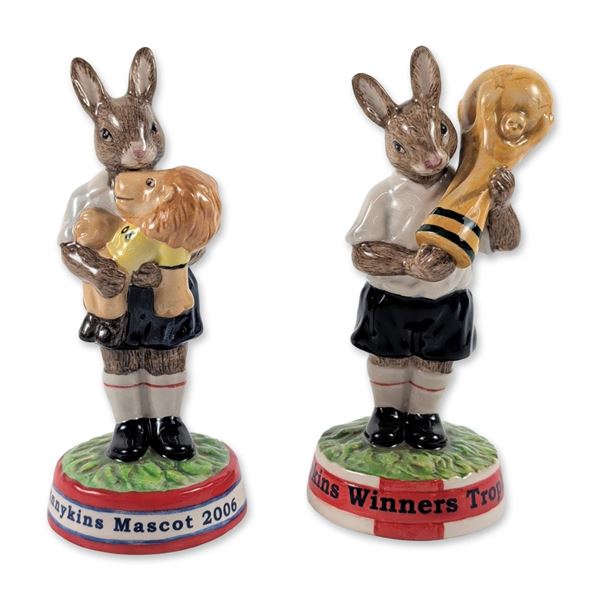 2pc Royal Doulton Bunnykins 2006 World Cup Figurines