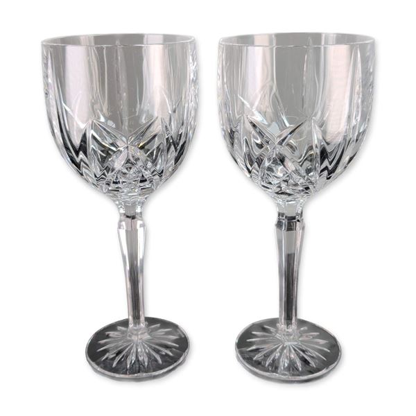 Pair of Marquis by Waterford Brookside Crystal Water Goblets