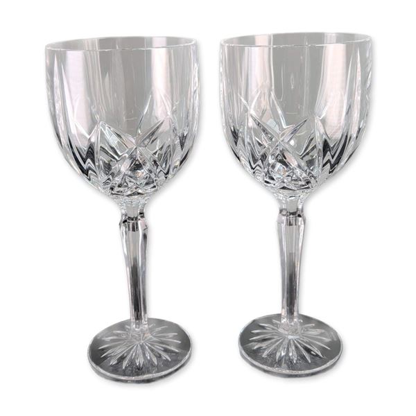 2pc Waterford Brookside Crystal Goblets