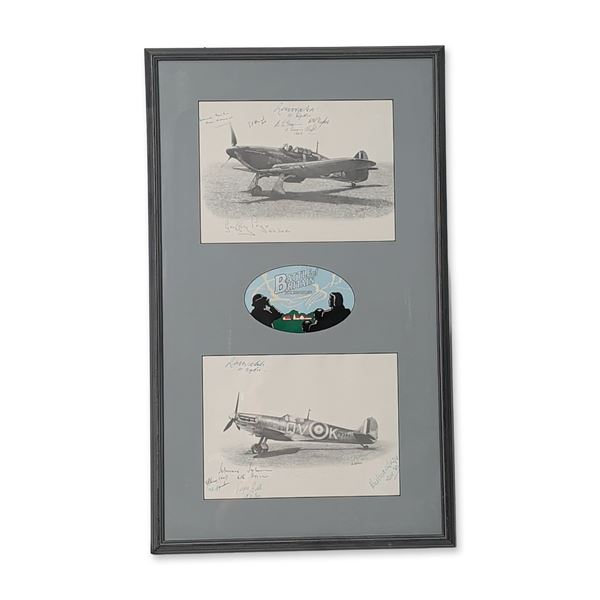 Framed Battle of Britain 50th Anniversary Autographed Print Montage