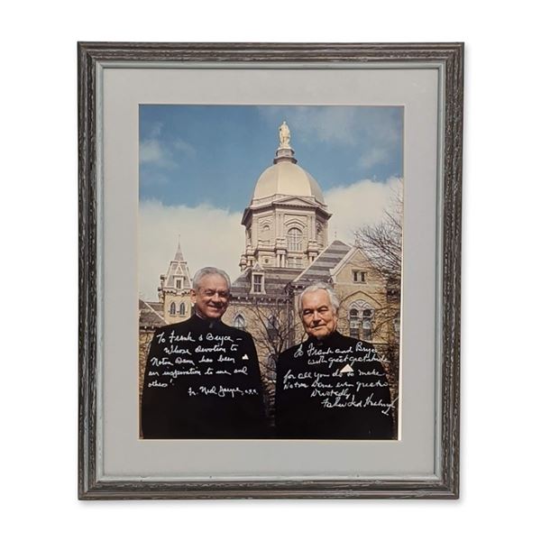 Notre Dame University Fathers Hesburgh and Joyce Photograph, Framed