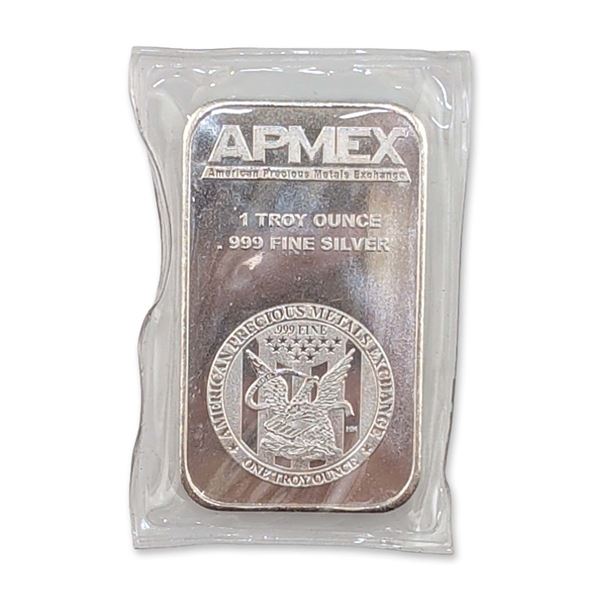 APMEX 1 Troy Ounce .999 Fine Silver Bullion Bar