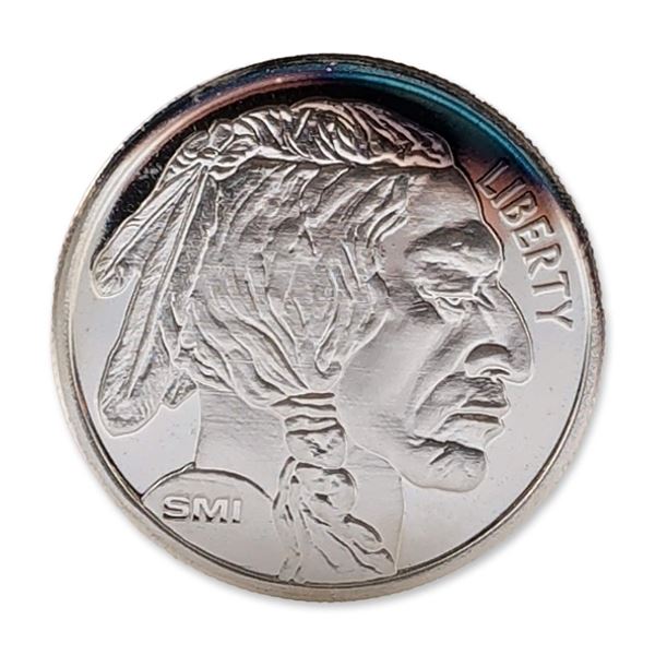 .999 Fine Silver Indian Buffalo Round