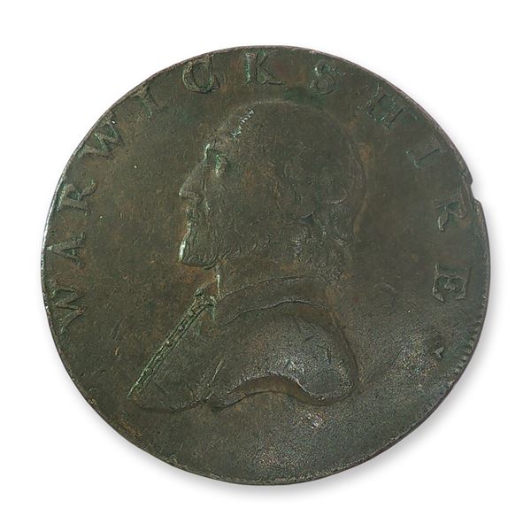 1791 UK Warwickshire Copper Halfpenny Token