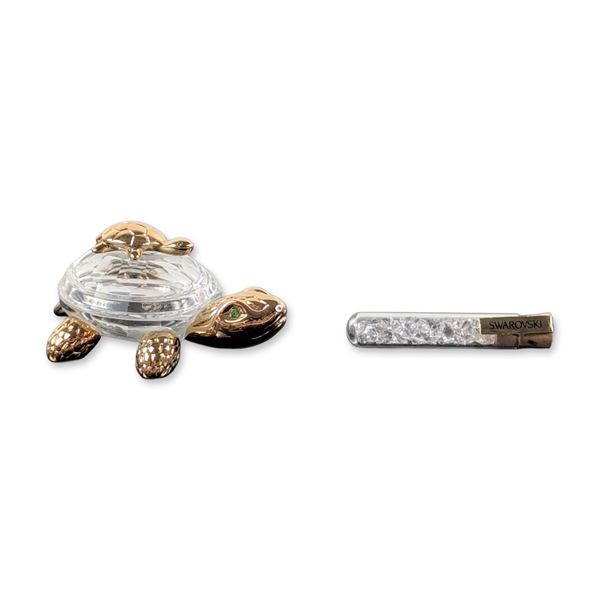 Swarovski Secrets Crystal and Gold-Plated Turtle