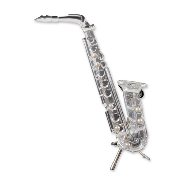Swarovski Silver Crystal Saxophone Figurine