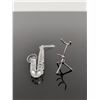 Image 3 : Swarovski Silver Crystal Saxophone Figurine