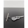 Image 3 : Swarovski Silver Crystal Violin with Bow and Stand