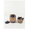 Image 2 : 2pc Royal Doulton Lambeth Stoneware Tobacco Jar and Match Striker