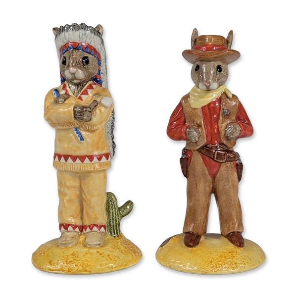 2pc Royal Doulton Wild West Bunnykins