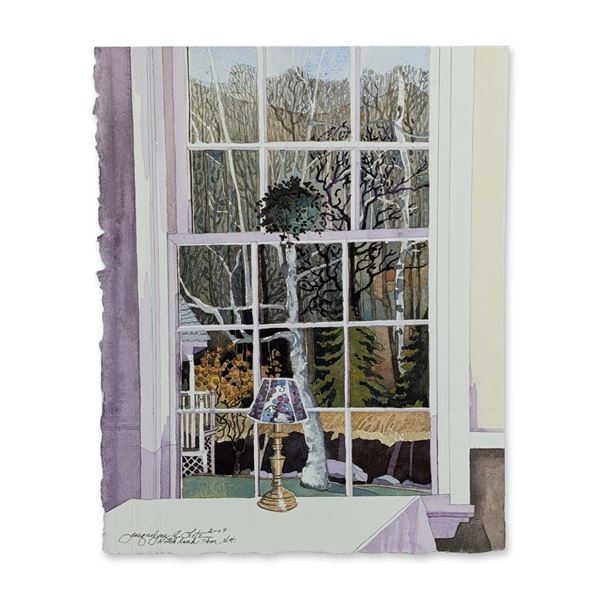 Jacquelyne A. Lotz (American, b. 1935) Original Watercolor on Paper, Notchland Inn NH, Signed