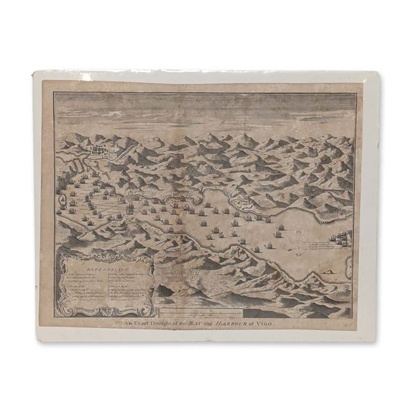 James Basire (British 1730-1802), 18th Century Engraving on Paper, Bay and Harbor of Vigo