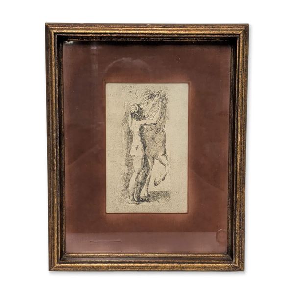 After Girolamo Francesco Maria Mazzola (Italian, 1503-1540), Print on Paper, Saturn and a Nymph