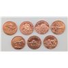 Image 2 : 7pc US Dinosaur Copper Rounds
