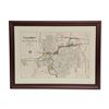 Image 1 : Columbus 1893 Framed Norfolk and Western Railroad Terminal Facilities Map