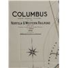Image 2 : Columbus 1893 Framed Norfolk and Western Railroad Terminal Facilities Map