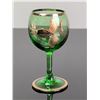 Image 3 : 6pc Bohemia Gilded Green Glass Cordials
