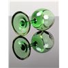 Image 4 : 6pc Bohemia Gilded Green Glass Cordials