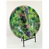 Image 2 : Italian Majolica Grapevine Relief Molded Divided Platter