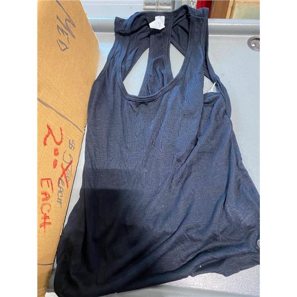 BOX OF LADIES TANKS IN ASSORTED SIZES
