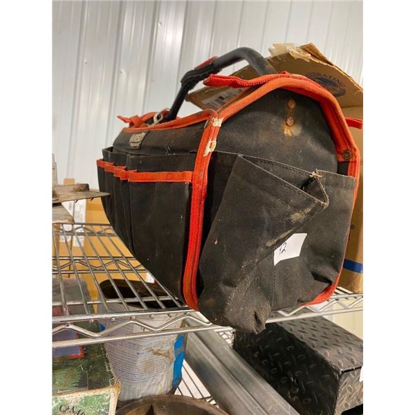 TOOL BAG WITH ASSORTED FITTINGS AND HARDWARE