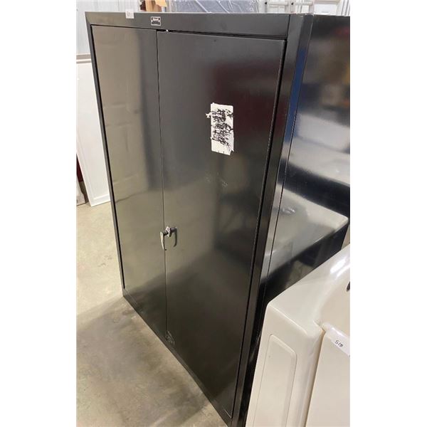 48X72X24IN STEEL CABINET - HAS DENT AS SEEN IN PIC - STILL OPENS AND SHUTS