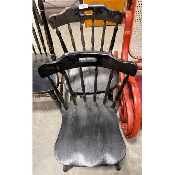 2 HARDWOOD CHAIRS