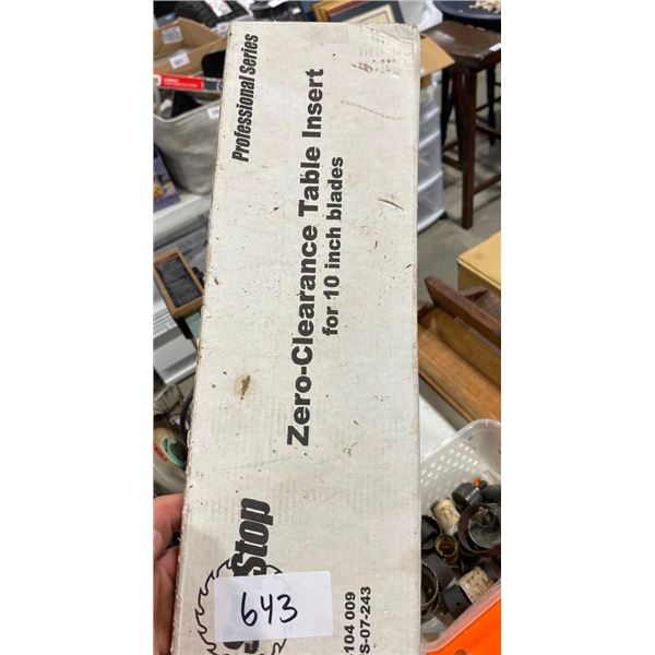 TABLESAW INSERT FOR 10IN BLADES