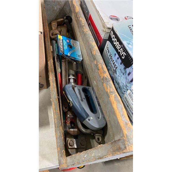 WOODEN TOOL BOX WITH ACCESSORIES