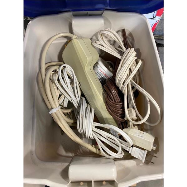BOX OF EXTENSION CORDS
