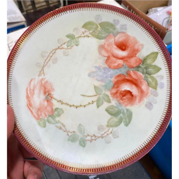 BOX LOT OF ASSORTED PAINTED DISHES