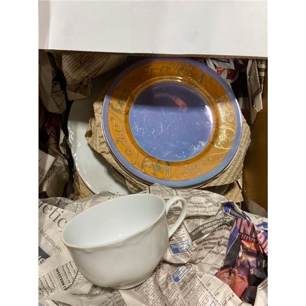 BOX LOT OF ASSORTED DISHES