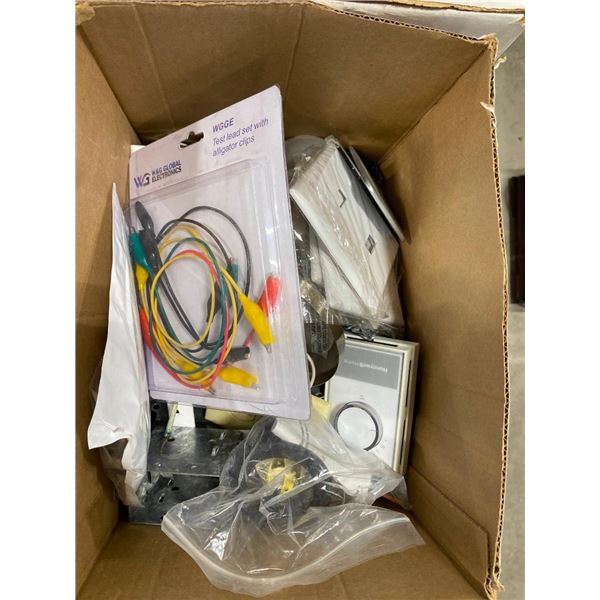 BOX LOT OF ASSORTED ELECTRICAL PCS