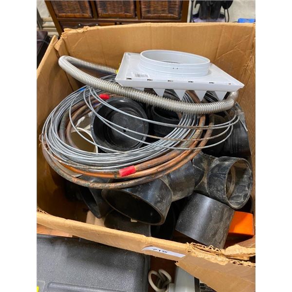 BOX LOT OF ASSORTED PVC PCS, ETC.