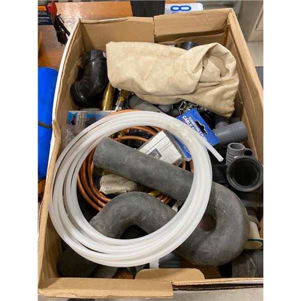 BOX LOT OF PLUMBING ACCESSORIES