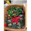 Image 1 : BOX LOT OF CHRISTMAS DECORATIONS